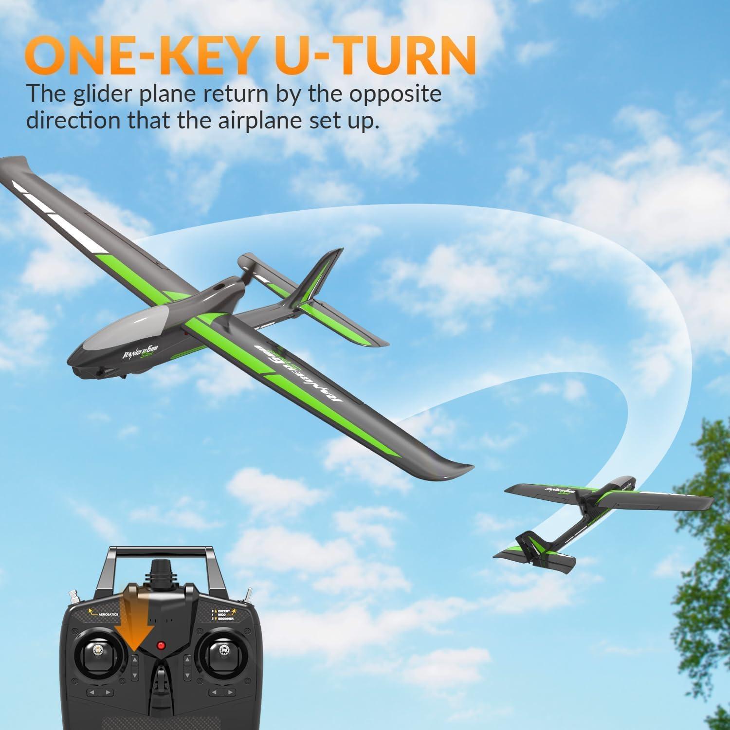 image:imageVOLANTEXRC RC Plane 4CH Remote Control Glider Airplane RTF with 6Axis Gyro 3 Modes amp Aerobatics Easy to Fly 24GHz Radio Controlled Aircraft for Beginnersamp Adults Ranger600 Stunt BlackRTR version Black