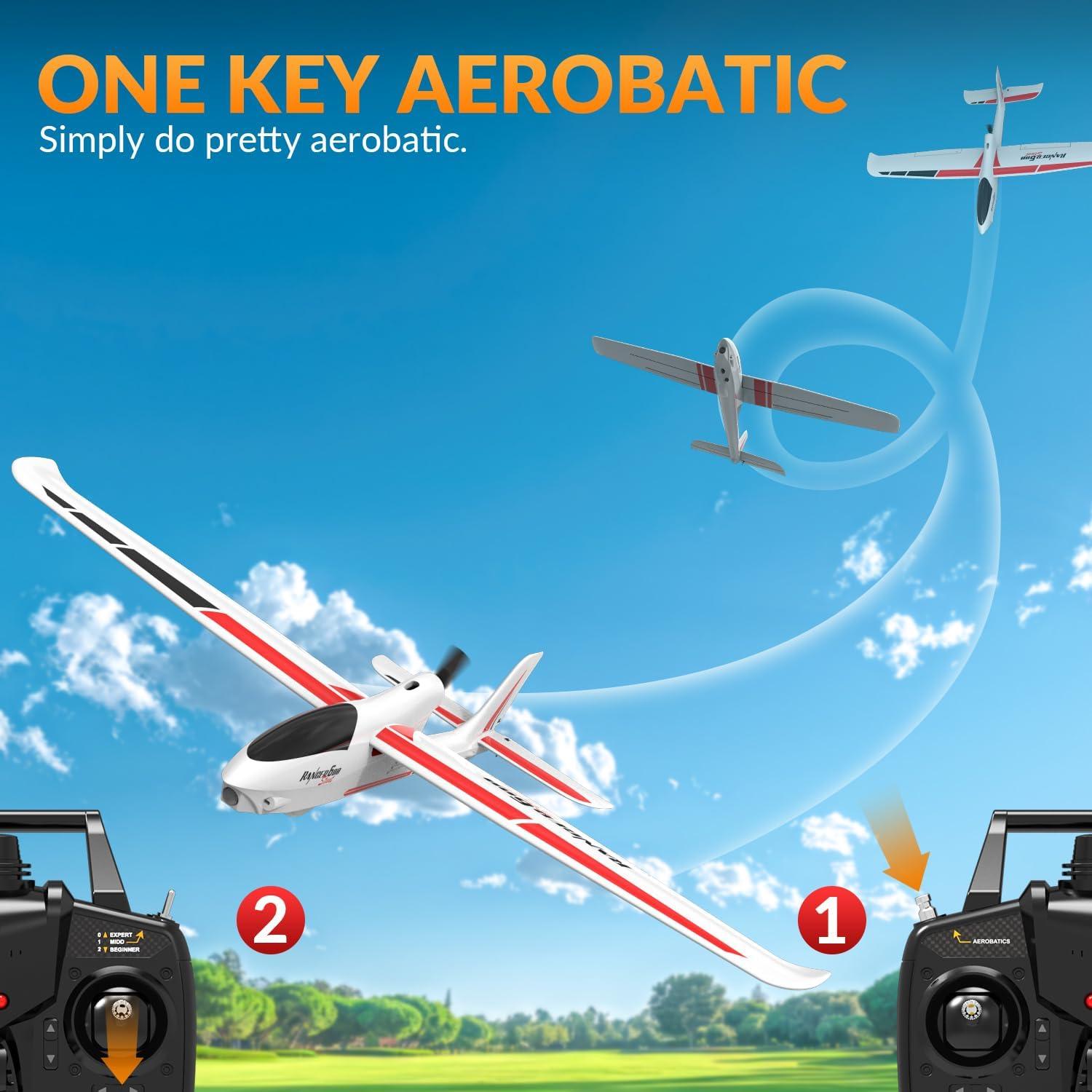 image:imageVOLANTEXRC RC Plane 4CH Remote Control Glider Airplane RTF with 6Axis Gyro 3 Modes amp Aerobatics Easy to Fly 24GHz Radio Controlled Aircraft for Beginnersamp Adults Ranger600 Stunt BlackRTR version White