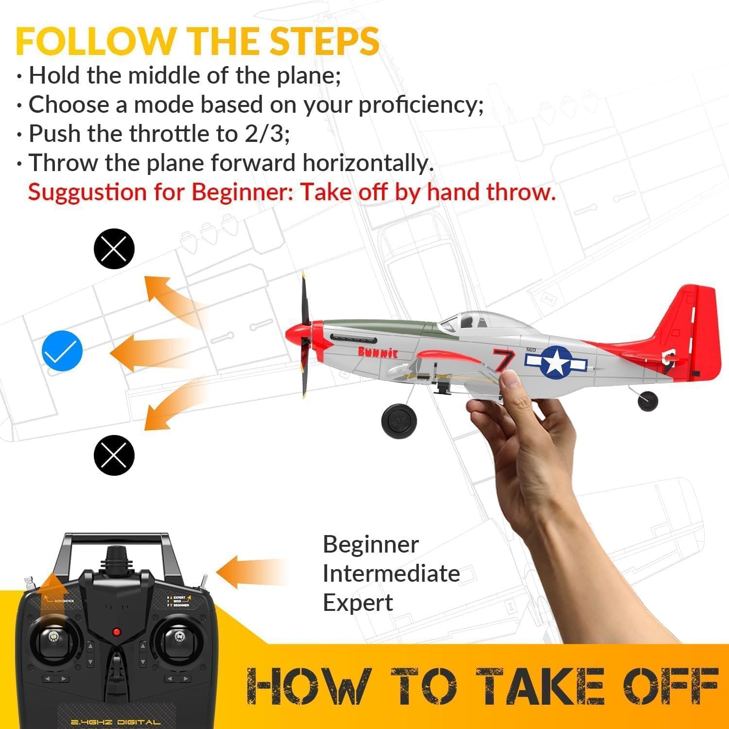 image:imageVOLANTEXRC RC Plane P51D Mustang with 5 Port Battery Charger