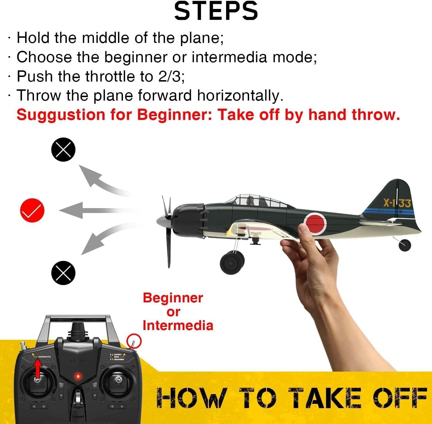 image:imageVOLANTEXRC RC Plane for Beginners 4CH WWII RC Airplane A6M Zero with Aileron 24Ghz Remote Control Plane with Xpilot Self Righting amp One Key Aerobatic Gifts for Adults 76115 RTFGreen P40