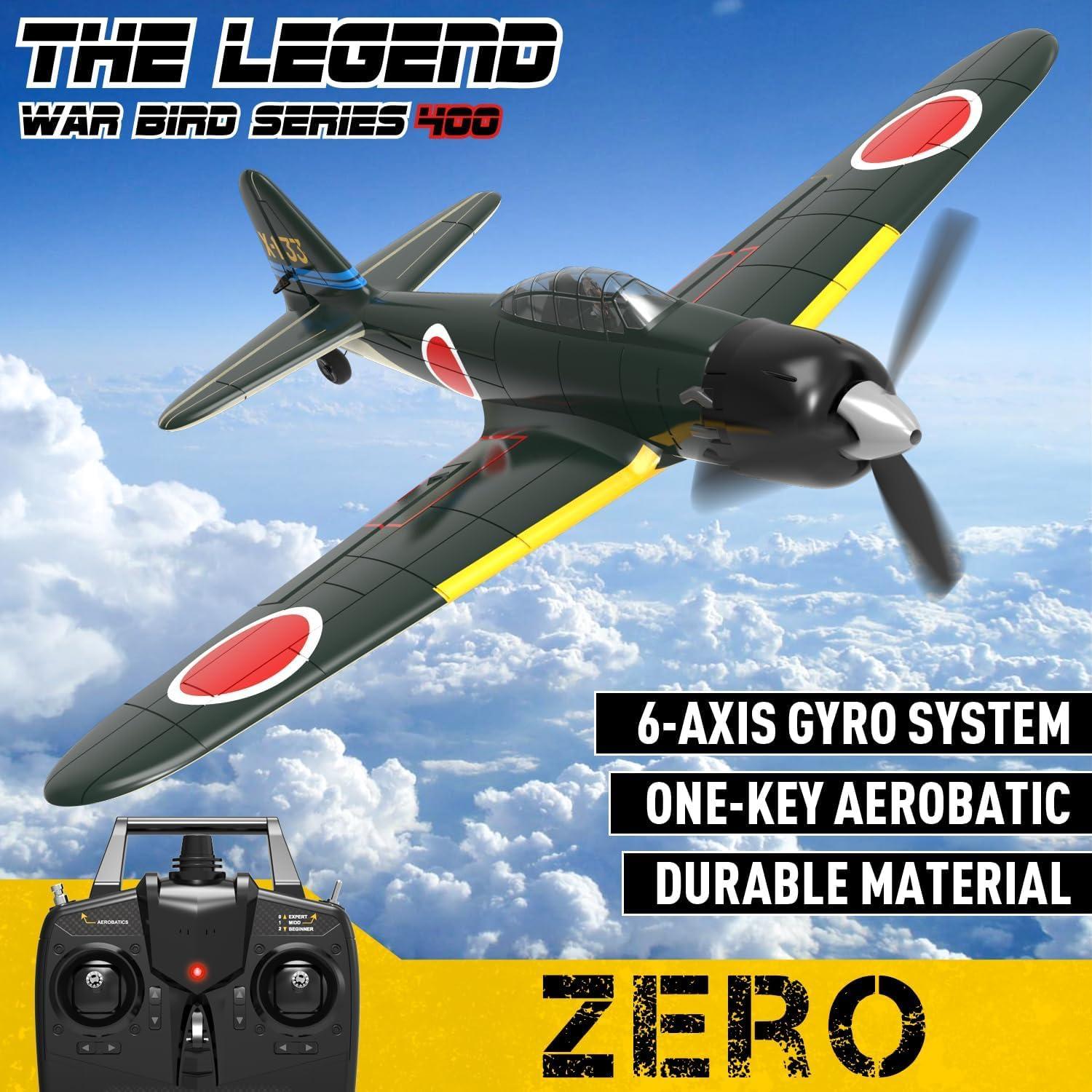 image:imageVOLANTEXRC RC Plane for Beginners 4CH WWII RC Airplane A6M Zero with Aileron 24Ghz Remote Control Plane with Xpilot Self Righting amp One Key Aerobatic Gifts for Adults 76115 RTFGreen P40