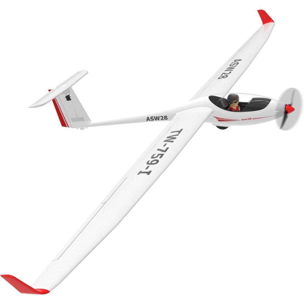 image:imageVOLANTEXRC RC Glider Airplane ASW28 Electric RC Sailplane 26m Wingspan amp Plastic Unibody Fuselage Brushless PNP Version with Power Brushless Motor Remote Battery amp Charger Not Included EXA75901P