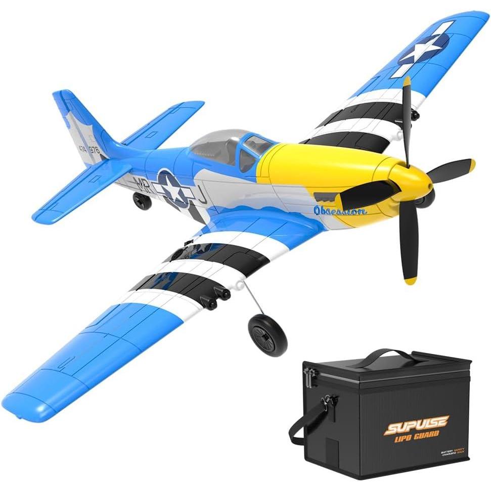 image:imageVOLANTEXRC RC Plane P51D Mustang with Lipo Battery Safe Bag