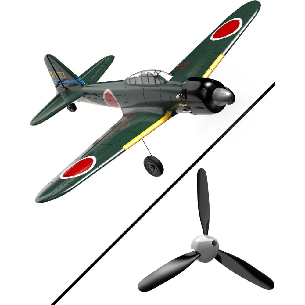 image:imagevolantexrc RC Plane for Beginners 4CH WWII RC Airplane A6M Zero with Aileron 24Ghz Remote Control Plane with Xpilot Self Righting amp One Key Aerobatic Gifts for Adults amp Propellers