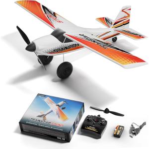 VOLANTEXRC RC Plane Trainer Sport Cub 4CH Remote Control Airplane with Prop Saver, 6-Axis Gyro Stabilizer & 3 Modes to Fly, Radio Controlled Aircraft RTF for Beginners & Adults (500mm,Red)(Brushless Red)