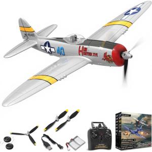 VOLANTEXRC RC Plane for Beginners, 4CH WWII RC Airplane A6M Zero with Aileron, 2.4Ghz Remote Control Plane with Xpilot Self Righting & One Key Aerobatic, Gifts for Adults (761-15 RTF)(P47 Thunderbolt)
