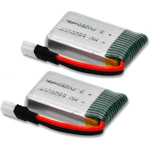 volantexrc 2pcs 3.7V 400mAh Lipo Rechargeable Battery for RC Airplane