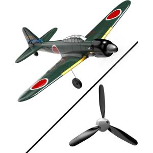 volantexrc RC Plane for Beginners, 4CH WWII RC Airplane A6M Zero with Aileron, 2.4Ghz Remote Control Plane with Xpilot Self Righting & One Key Aerobatic, Gifts for Adults & Propellers