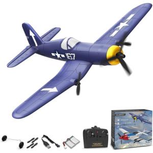 volantexrc RC Plane for Beginners, 4CH WWII RC Airplane F4U Corsair with Aileron, 2.4Ghz Remote Control Plane with Xpilot Self Righting & One Key Aerobatic & Upgraded Canopy (761-8V2 RTF)(F4U Corsair 3CH)