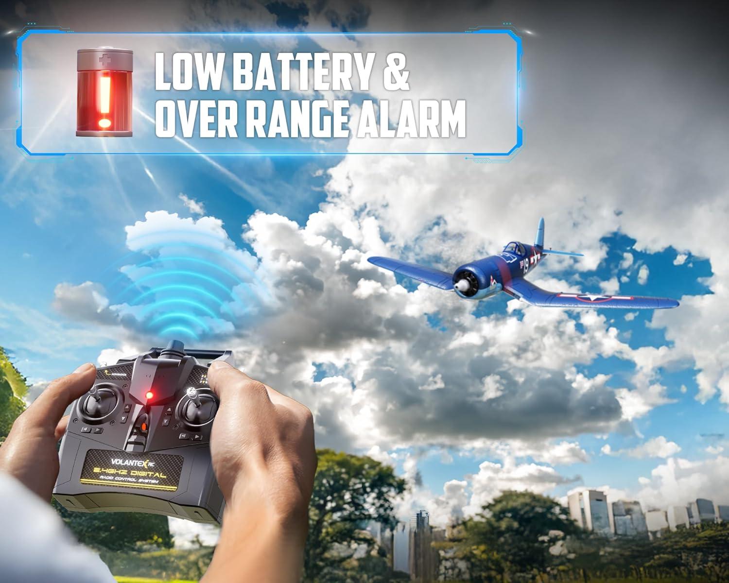 image:imagevolantexrc Brushless RC Plane 4 Channel Remote Control Airplanes with 6Axis Gyro3 Modes amp Aerobatics 24GHz Radio Controlled Aircraft for Beginners amp Adults amp Propellers
