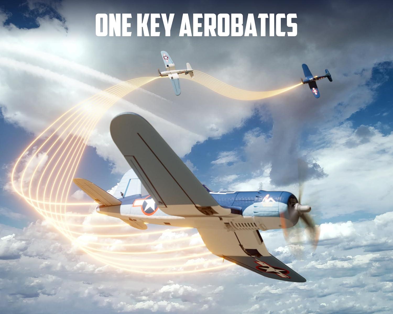 image:imagevolantexrc Brushless RC Plane 4 Channel Remote Control Airplanes with 6Axis Gyro3 Modes amp Aerobatics 24GHz Radio Controlled Aircraft for Beginners amp Adults amp Propellers