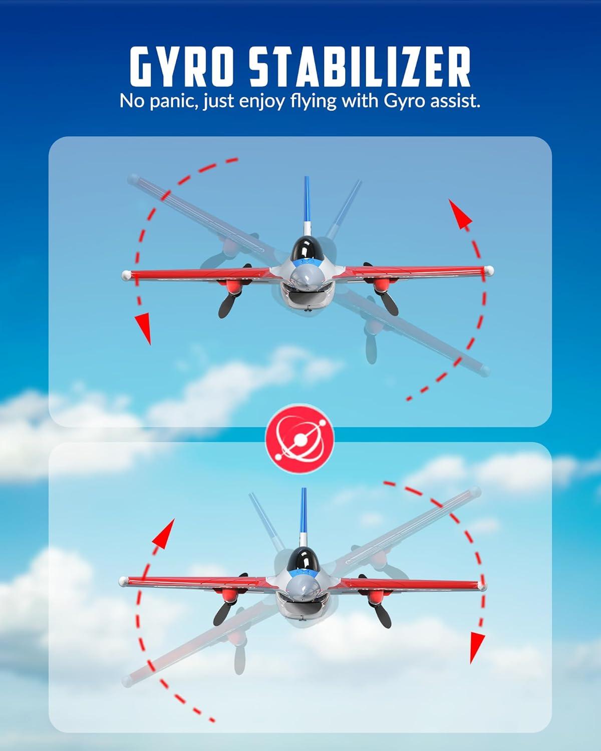 image:imagevolantexrc RC Plane 3 Channel Remote Control Plane Fighter Spitfire with 6axis Gyro 24GHz RTF Radio Controlled Aircraft Easy to Fly for Beginners Adults 76205 RTFF16 Falcon