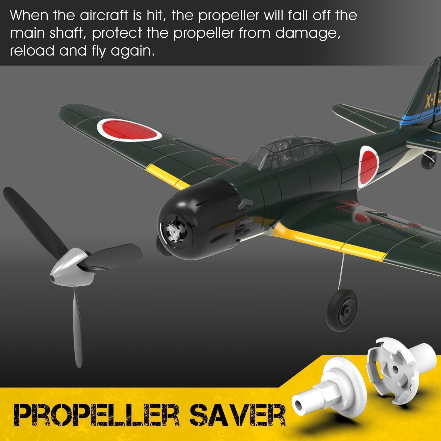 image:imagevolantexrc RC Plane for Beginners 4CH WWII RC Airplane A6M Zero with Aileron 24Ghz Remote Control Plane with Xpilot Self Righting amp One Key Aerobatic Gifts for Adults amp Propellers