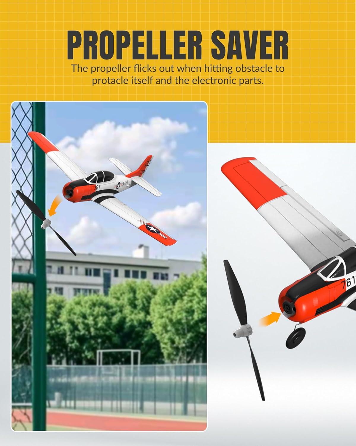 image:imagevolantexrc RC Plane for Beginners 4CH WWII RC Airplane F4U Corsair with Aileron 24Ghz Remote Control Plane with Xpilot Self Righting amp One Key Aerobatic amp Upgraded Canopy 7618V2 RTFT28 Trojan