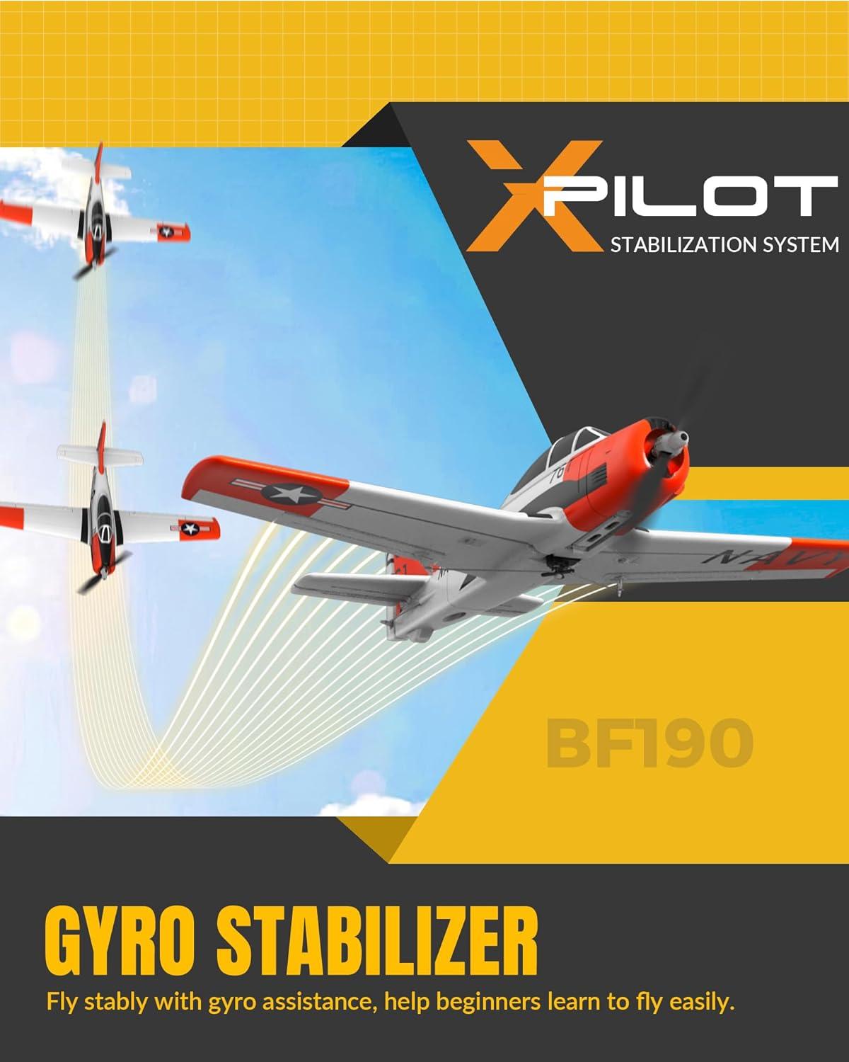 image:imagevolantexrc RC Plane for Beginners 4CH WWII RC Airplane F4U Corsair with Aileron 24Ghz Remote Control Plane with Xpilot Self Righting amp One Key Aerobatic amp Upgraded Canopy 7618V2 RTFT28 Trojan