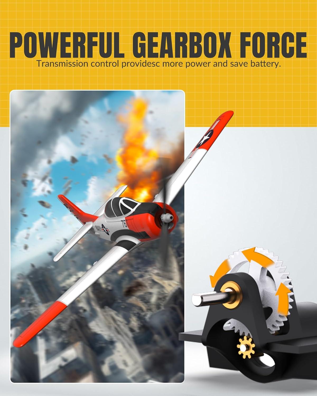 image:imagevolantexrc RC Plane for Beginners 4CH WWII RC Airplane F4U Corsair with Aileron 24Ghz Remote Control Plane with Xpilot Self Righting amp One Key Aerobatic amp Upgraded Canopy 7618V2 RTFT28 Trojan