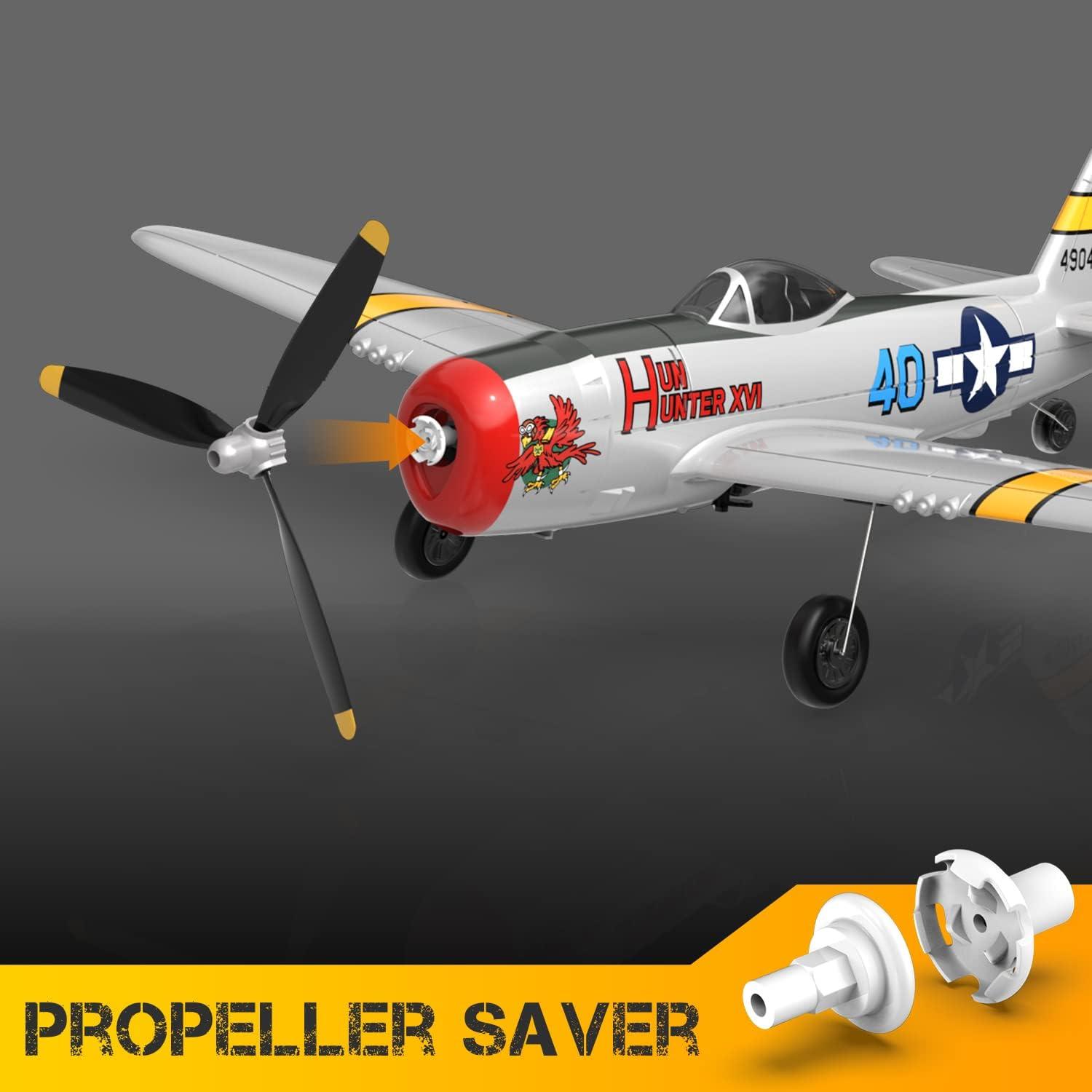 image:imagevolantexrc RC Plane for Beginners 4CH WWII Warbird P47 Thunderbolt with Aileron 24Ghz RC Airplane with Xpilot Self Righting amp One Key Aerobatic Gifts for Adults amp Propellers
