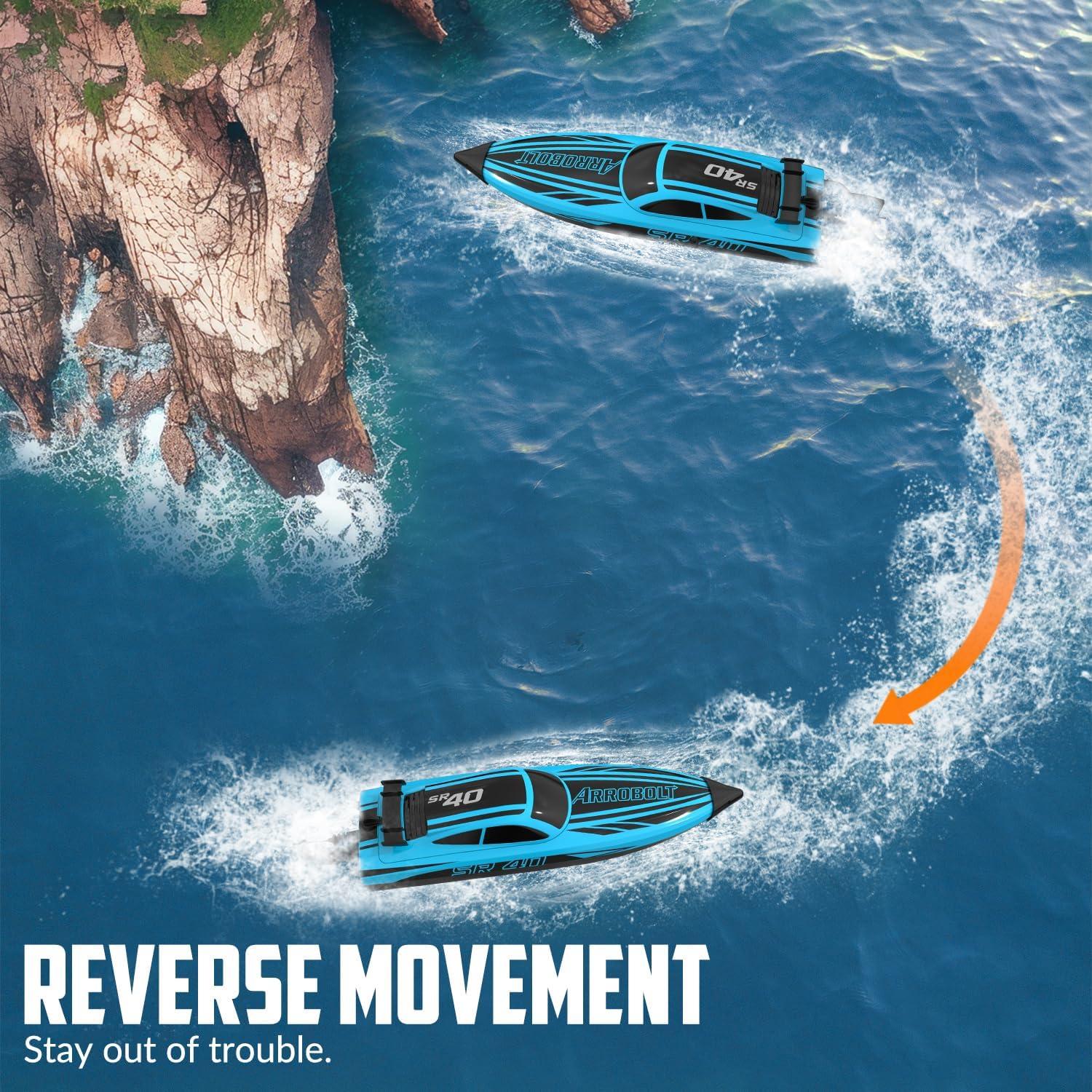 image:imageVOLANTEXRC Brushless RC Boats for Adults 30MPH Fast Remote Control Boat with 2 Rechargeable Batteries for Lakes 30 Mins Full Proportional Boat High Speed RC Boat for Adults 79705