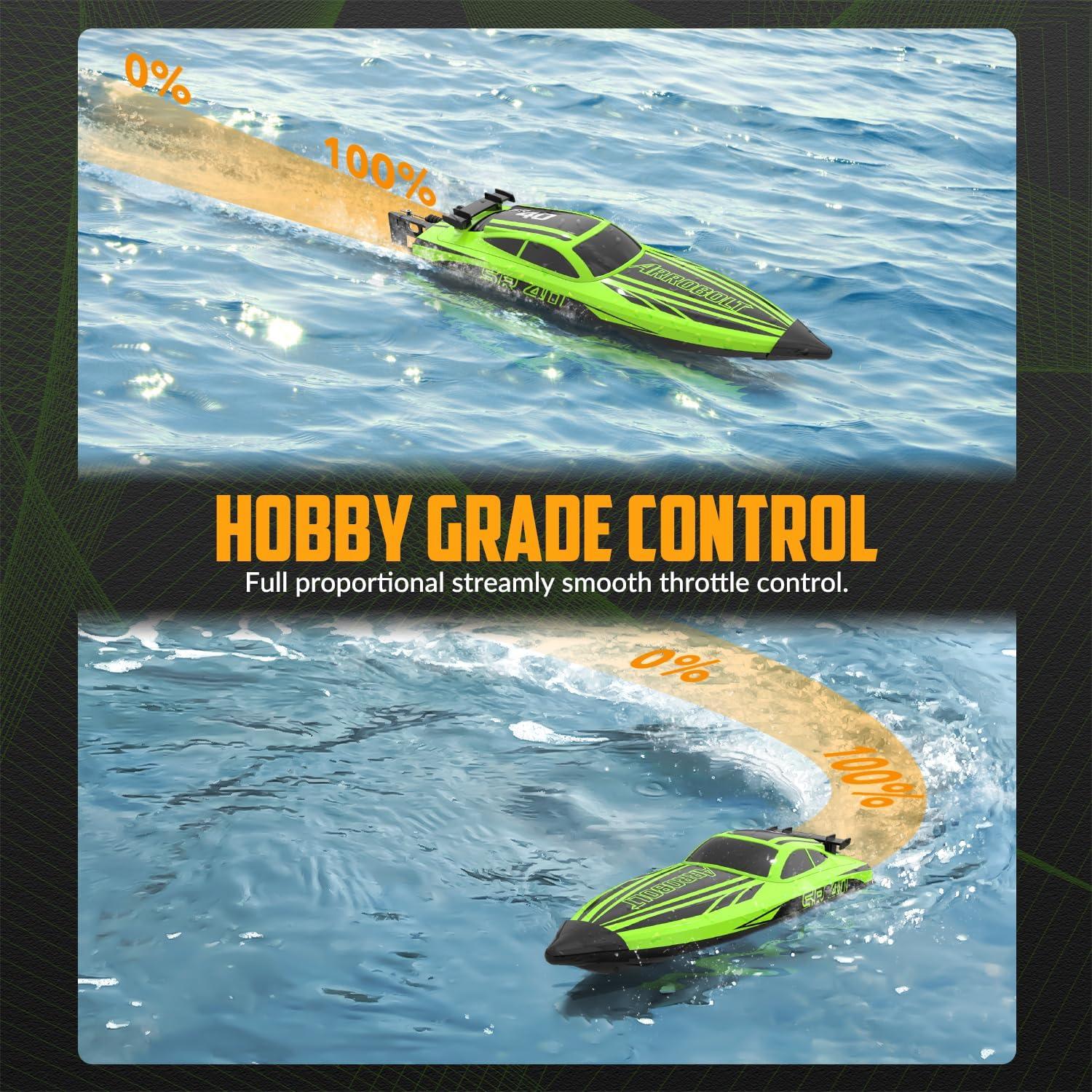 image:imageVOLANTEXRC Brushless RC Boats for Adults 30MPH Fast Remote Control Boats with 2 Rechargeable Batteries for Lakes 30 Mins Full Proportional Boat High Speed RC Boat for Adults 79705