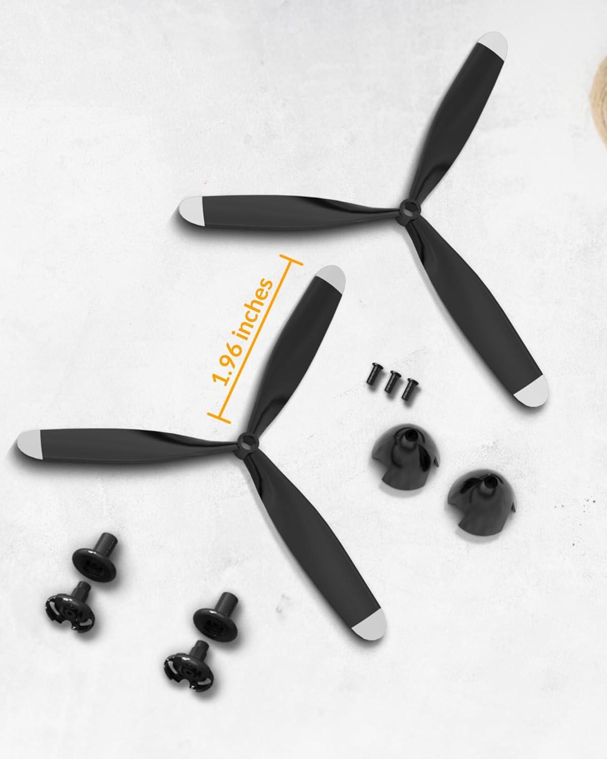 image:imageVOLANTEXRC RC Plane Propellers 2Piece Set with 3Blade Propeller Protector and Adapter for RC Airplane 76117