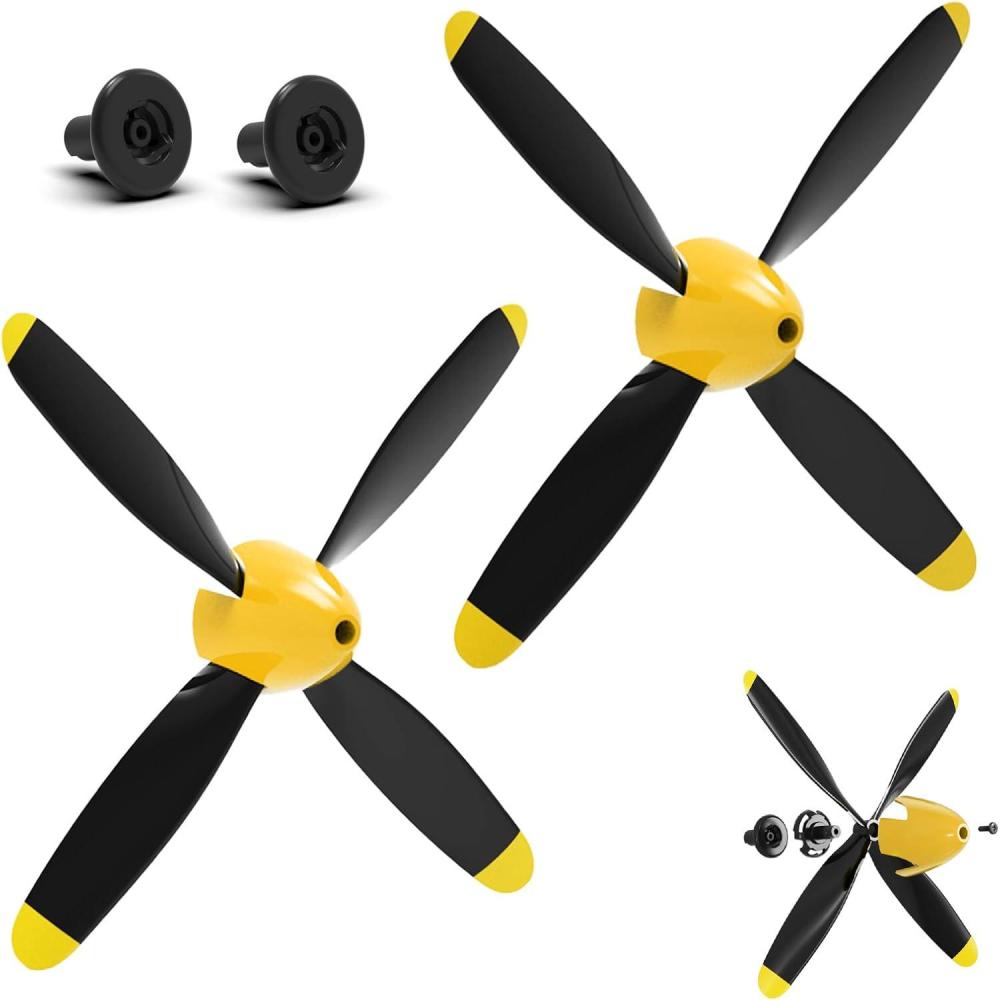 image:imageVOLANTEXRC RC Plane Propellers 2Piece Set with 4Blade Propeller Protector and Adapter for RC Airplane 76105V2B