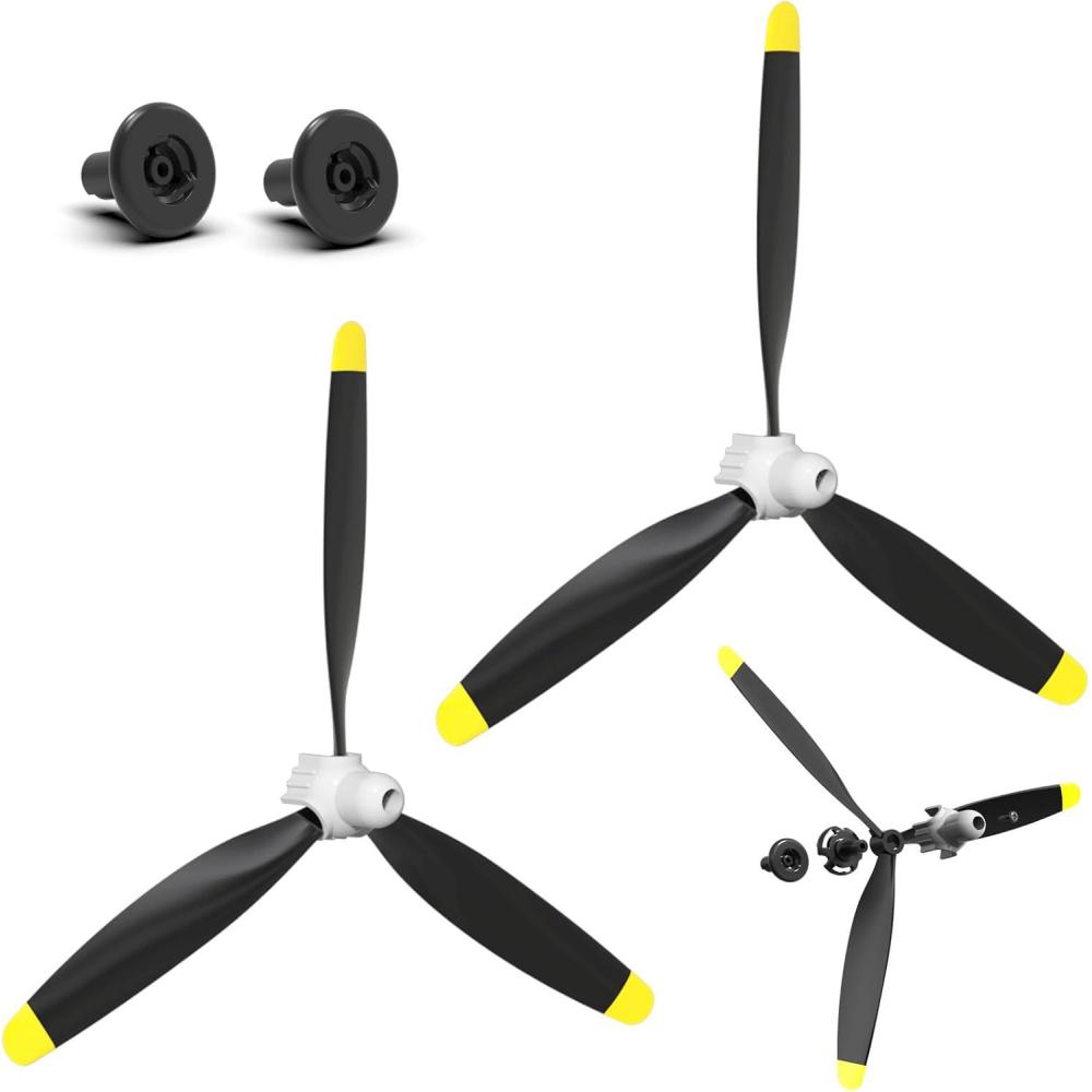 image:imagevolantexrc RC Plane Propellers 2Piece Set with 3Blade Propeller Protector and Adapter for RC Airplane 76108V276116
