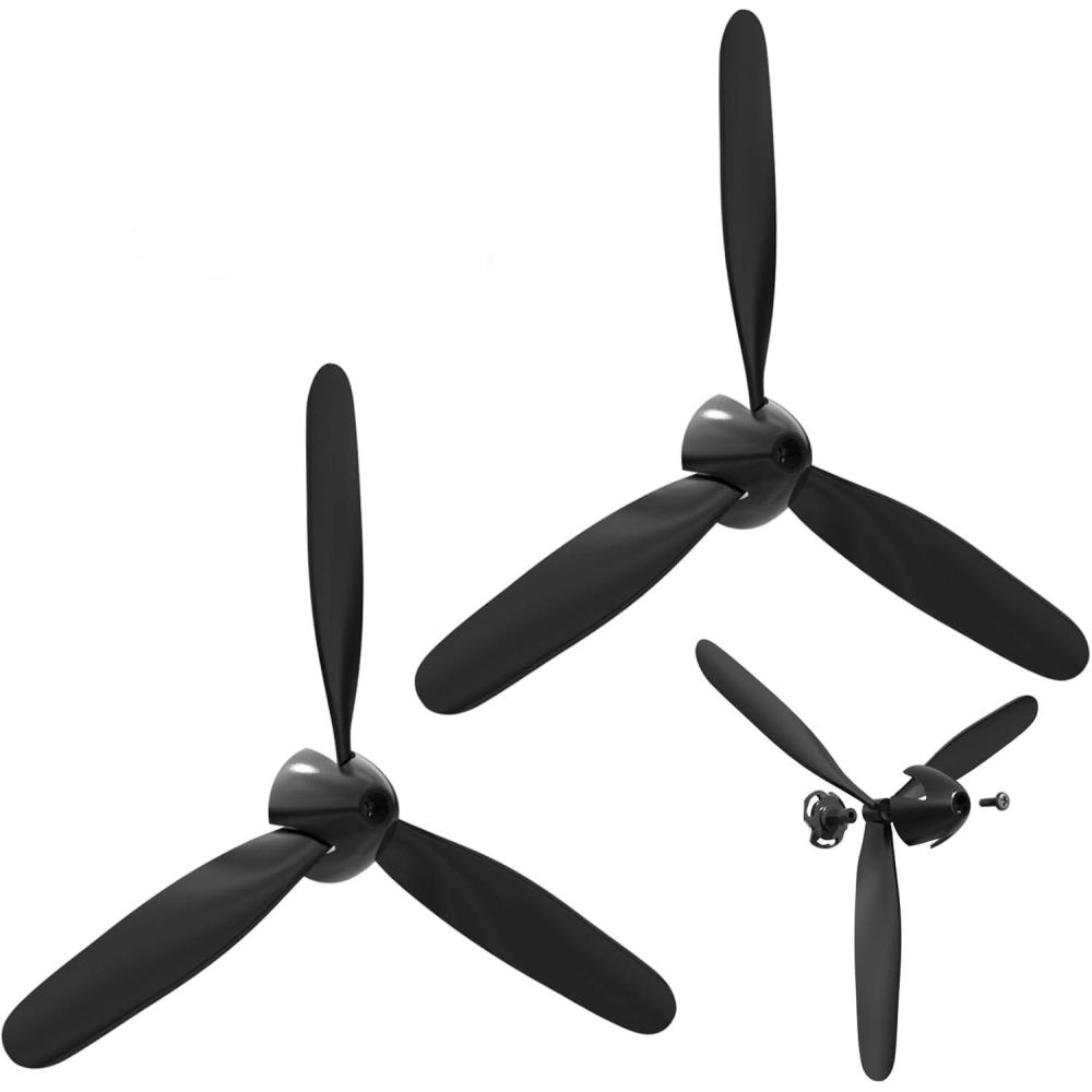 image:imagevolantexrc RC Plane Propellers 2Piece Set with 3Blade Propeller Protector and Adapter for RC Airplane 76111