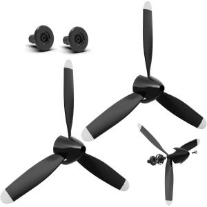 VOLANTEXRC RC Plane Propellers, 2-Piece Set with 3-Blade Propeller Protector and Adapter for RC Airplane 76117