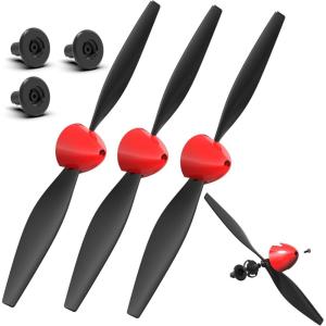 VOLANTEXRC RC Plane Propellers, 3-Piece Set with Propeller Protectors and Adapters for RC Airplane 76105，76105V2R，76113