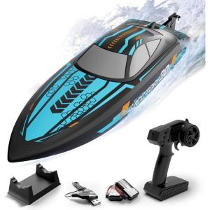 volantexrc Brushless RC Boats for Adults, 35+MPH Fast Remote Control Boat for Lakes, Full Proportional Boat High Speed RC Boats for Adults (79706)(Blue)