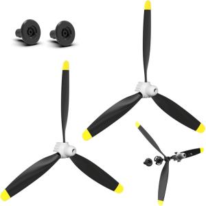 volantexrc RC Plane Propellers, 2-Piece Set with 3-Blade Propeller Protector and Adapter for RC Airplane 76108V2，76116