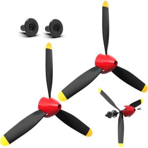 volantexrc RC Plane Propellers, 2-Piece Set with 3-Blade Propeller Protector and Adapter for RC Airplane 76113