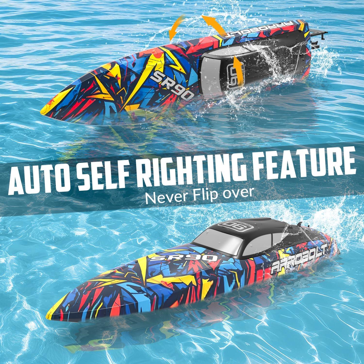 image:imagevolantexrc Brushless RC Boat Vector90 High Speed Remote Control Boat Romote Control Fast Racing RC Boat for Adults 79805Mix