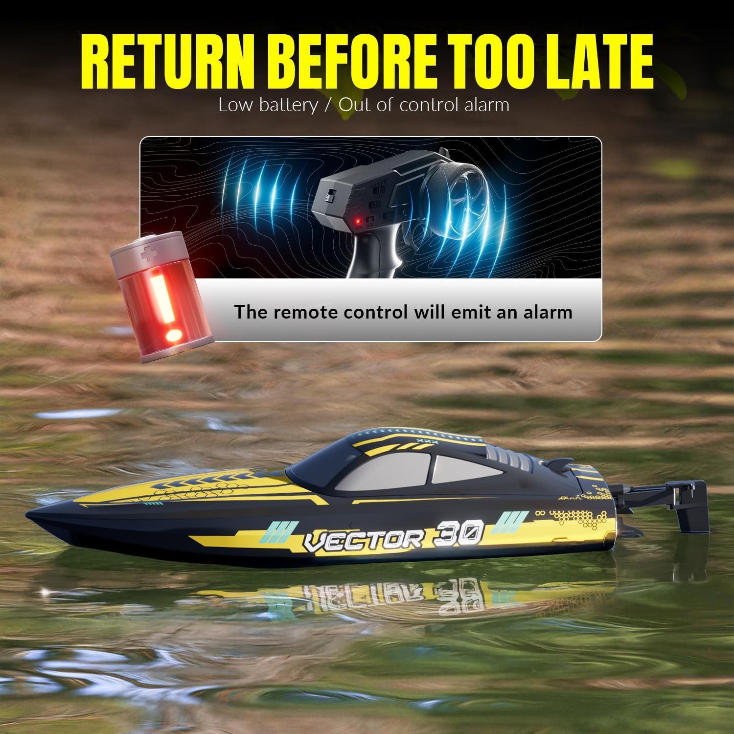 image:imagevolantexrc Brushless RC Boats for Adults 35MPH Fast Remote Control Boat for Lakes Full Proportional Boat High Speed RC Boats for Adults 79706Yellow