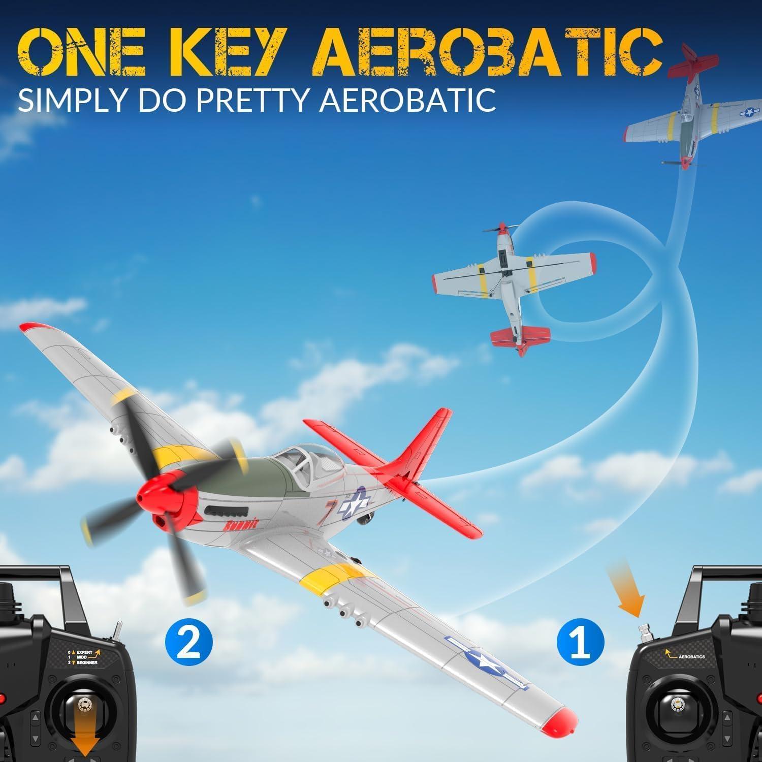 image:imageVOLANTEXRC RC Plane P51D Mustang with 2S Lipo Battery USB Charger Cable