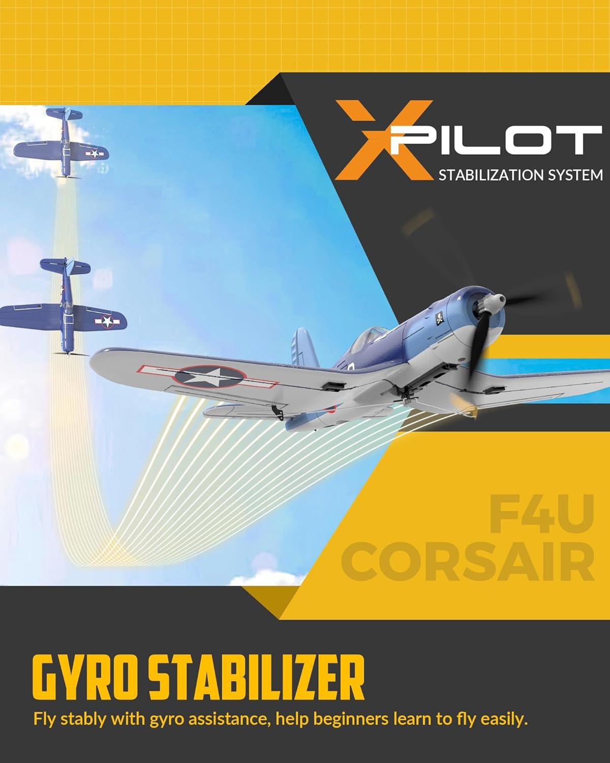 image:imagevolantexrc RC Plane for Beginners 4CH WWII RC Airplane F4U Corsair amp Propellers amp Landing Gear