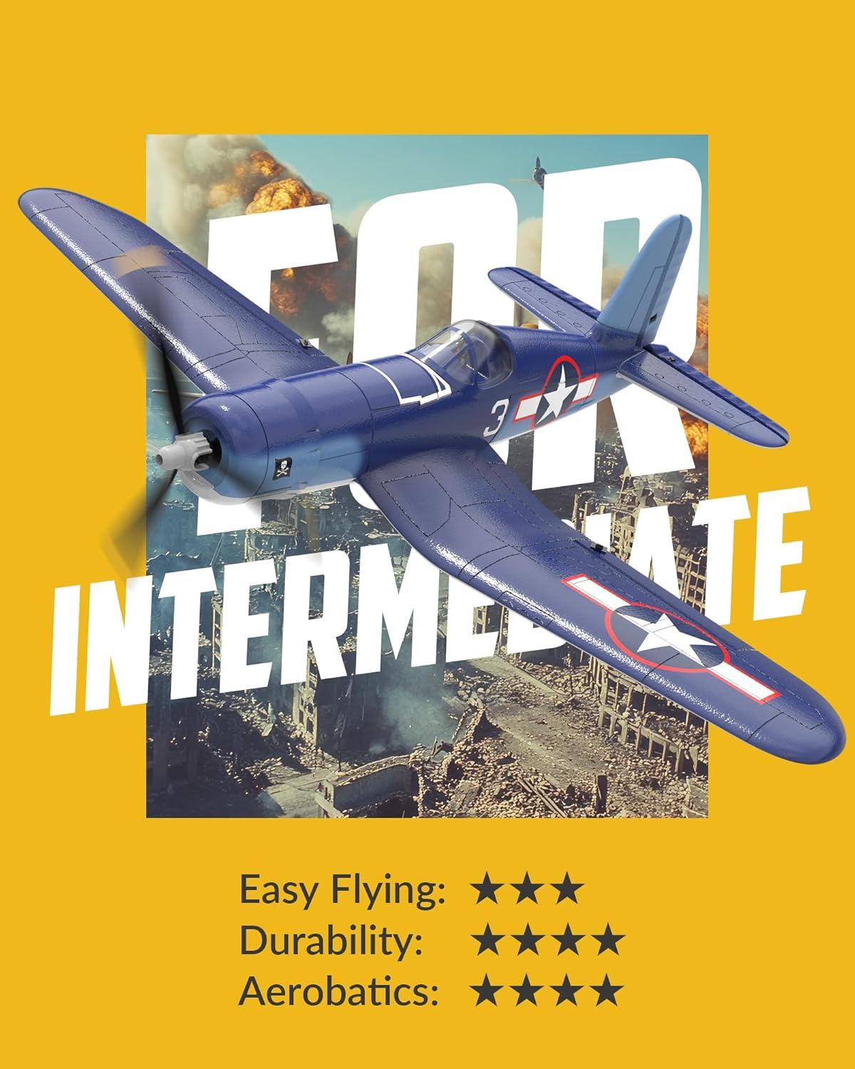 image:imagevolantexrc RC Plane for Beginners 4CH WWII RC Airplane F4U Corsair amp Propellers amp Landing Gear
