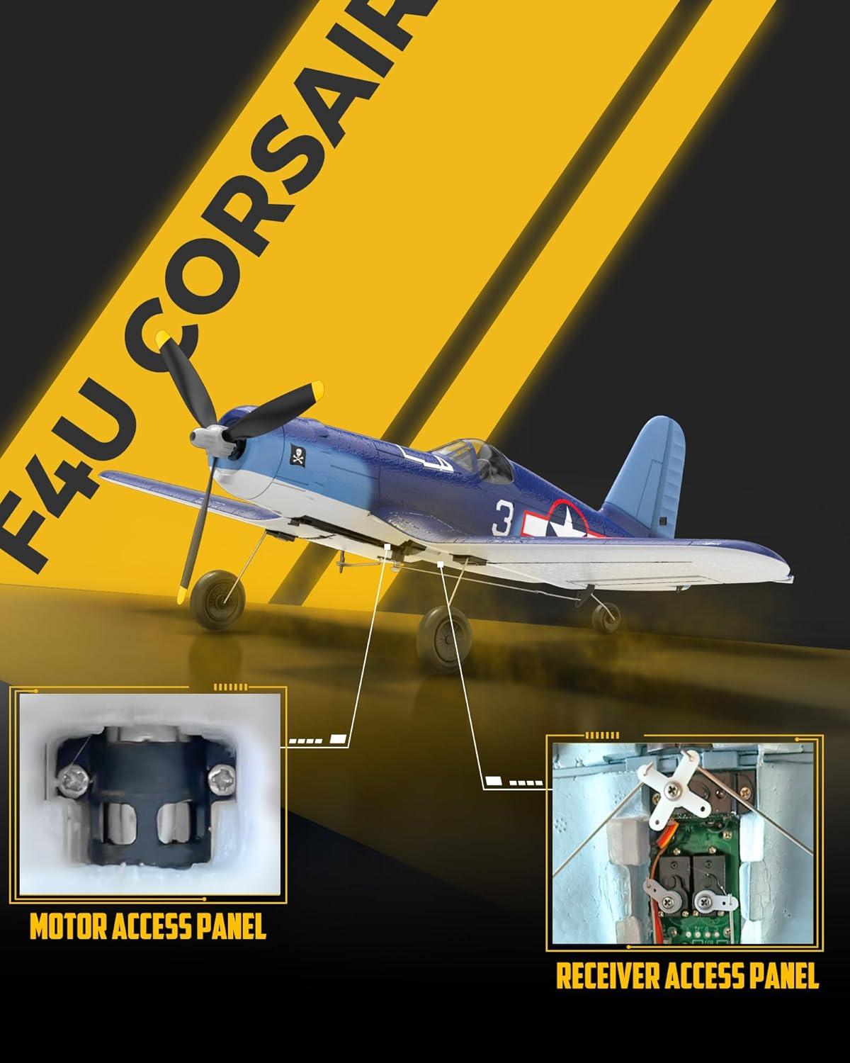 image:imagevolantexrc RC Plane for Beginners 4CH WWII RC Airplane F4U Corsair with Aileron 24Ghz Remote Control Plane amp Propellers