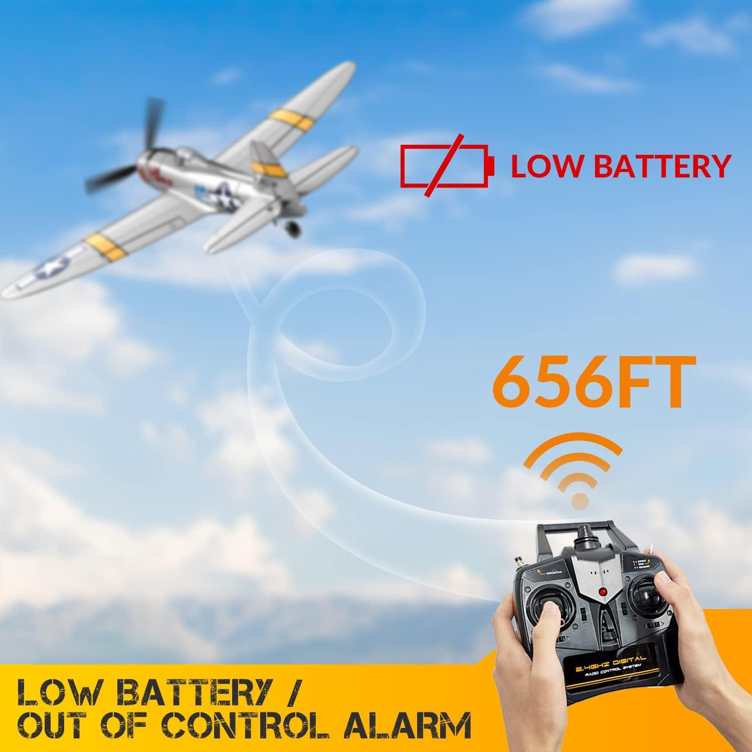 image:imagevolantexrc RC Plane for Beginners 4CH WWII Warbird P47 amp Propellers