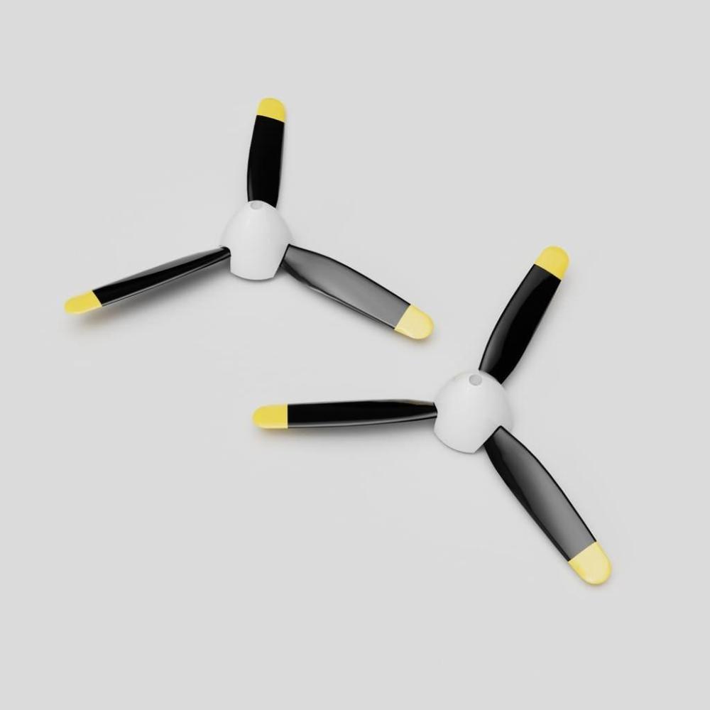 image:imagevolantexrc RC Plane Propellers 2Piece Set with 3Blade Propeller Protector and Adapter for RC Airplane 76805