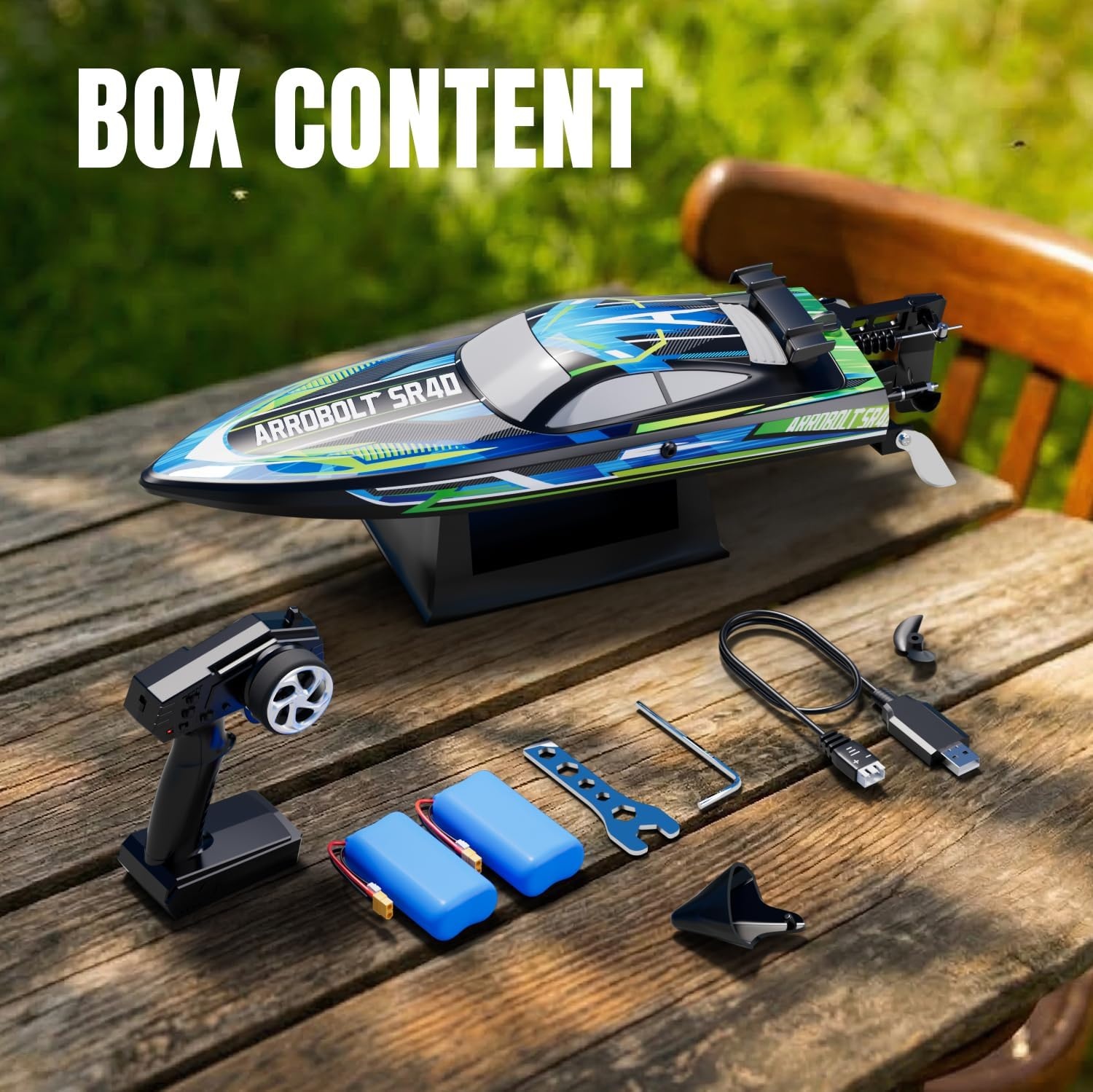 image:imagevolantexrc Brushless RC Boats for Adults 30MPH Fast Remote Control Boat with 2 Rechargeable Batteries for Lakes 30 Mins Full Proportional Boats High Speed RC Boat for AdultsBlue
